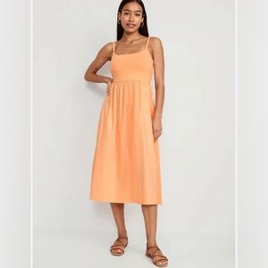 Old navy fit & flare combination midi cami dress